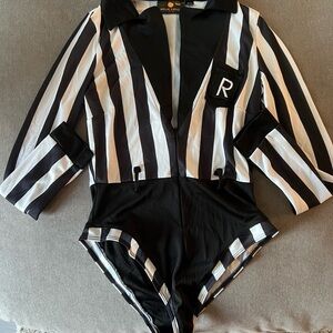 Fashion Nova Black and White Striped referee costume